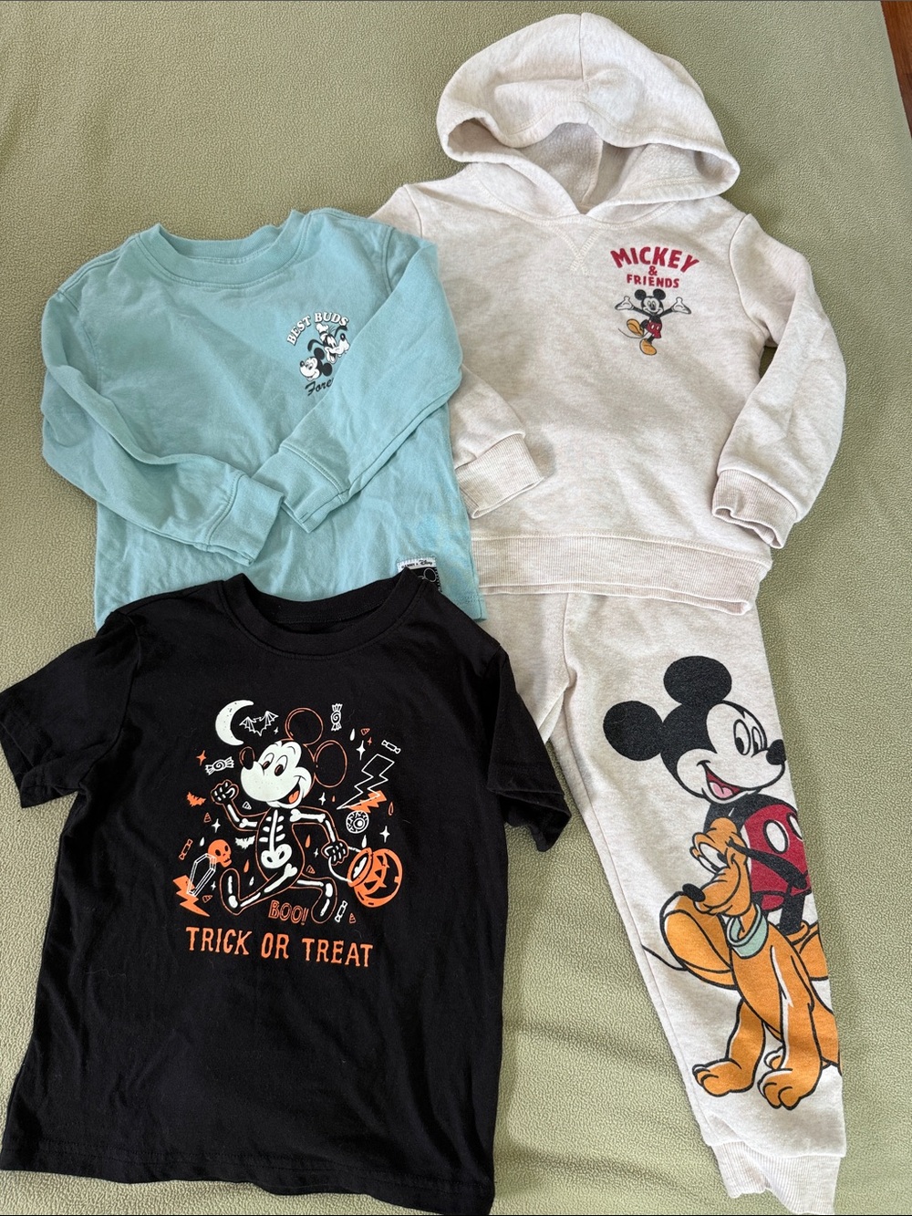 Disney Kids' Mickey Mouse Tops & Hoodie Set, 4 pieces